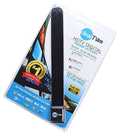 TV Antenna, HD Clear TV Key Digital Indoor Signal Receiver Antenna Booster, Receive Free TV Channels, Easy Installation