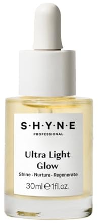 SHYNE - Ultra Light Glow Oil - Haaröl zur Pflege von dünnem, brüchigem und glanzlosem Haar - für extra Feuchtigkeit und Glanz, Anti-Frizz, mit Mandeln und Argan