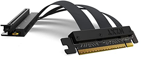 NZXT PCIe 4.0x16 Riser Cable - AB-RC200-B1 - Cable Elevador Flexible y blindado - Rendimiento de Alta Velocidad - Longitud de 200 mm, negro