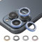 BISLINKS Bling Diamond Camera Lens Ring Cover Protector Tempered Glass Blue Compatible With iPhone 13 Pro