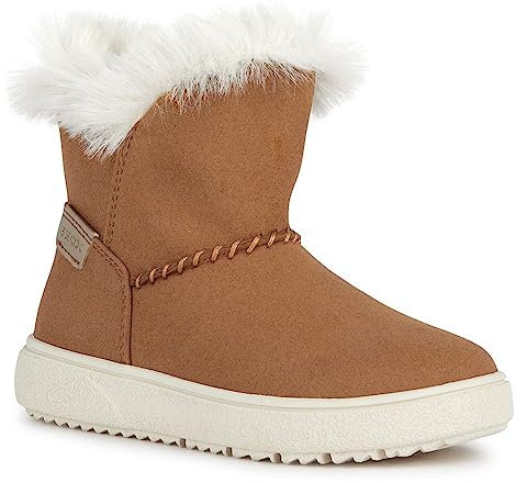 Geox J Theleven Girl, Caviglia Barca Bambina, Marrone (Whisky), 24 EU