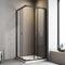 Duschkabine Schwarz 90 x 90 cm Eckeinstieg Doppel Schiebetür Duschkabine Eckeinstieg 6mm ESG Glas Duschabtrennung Duschwand Höhe 185 cm