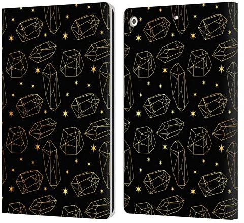 Head Case Designs Licenciado Oficialmente Haroulita Prisma Oro Celestial Carcasa de Cuero Tipo Libro Compatible con Apple iPad 10.2 2019/2020/2021