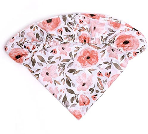 Memola® Spannbettlaken „Wildrosen“ für die runde Matratze von Memola-Babywiege, Baumwolllaken, Spannbettlaken