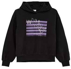 s.Oliver Junior Mädchen Sweatshirt mit Kapuze BLACK 140