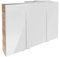 FACKELMANN B.Brillant Spiegelschrank – Spiegel mit viel Stauraum & LED-Beleuchtung – Badspiegelschrank in Optik Eiche (100 x 68 x 15 cm)