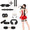 Juguetes Eróticos para Pareja Sexuales Adultos Mujer Masculino BDSM Bondage Set - Ataduras de Cama Kit Juguetes Sexo Parejas con Esposas, Collares, Tobilleras, Vendas, Pinza para Pezone etc. Sex Toys