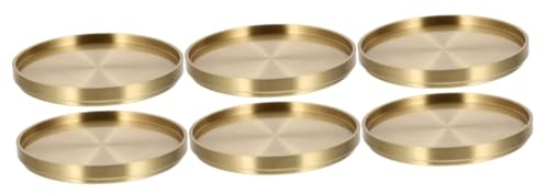 BESTonZON 6pièces Sous-verres Laiton Isolants Lot De Accessoires Décoratifs Pour Service De Thé Idéaux Pour Protéger Vos Tables Et Embellissement De Salon