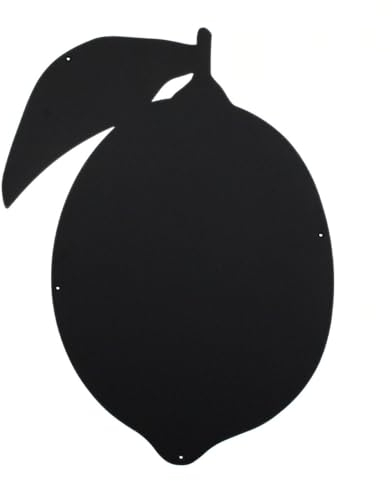 KalaMitica - Tableau magnétique mural - inscriptible et effaçable avec craies - Citron - Noir Anthracite - 56 x 38 cm