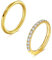 JFORYOU 2Stk Helix Piercings Nasenpiercing Ring Gold Silber Chirurgenstahl 16g 18g CZ Scharnier Segment Septum Conch Knorpel Nostril Ringe Piercing Schmuck für Männer und Frauen 8-10MM
