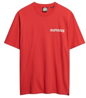 Superdry Herren Locker geschnittenes T-Shirt mit Tattoo-Grafik