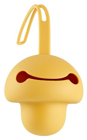 THERMOBABY - Schnullerbox aus Silikon – Schnullerbox für Babys – praktische Silikonbox für unterwegs – Aufbewahrungsbox, Schnuller, Honiggelb