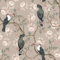 VEELIKE Dusty Pink Birds Floral Wallpaper Vintage Chinoiserie Wallpaper Self Adhesive Leaf Contact Paper Exotic Botanical Wall Art Patterned Tropical Wall Mural Bedroom Hallway 44.5cm×300cm