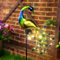 Solarlampen für Außen Garten, Solar Gartenleuchte Metall Pfau Gartendeko Ständer Solarleuchten Lichterkette IP65 Wasserdicht Pfau Solar Pfahl Lichter für Outdoor Patio Hof Dekorationen
