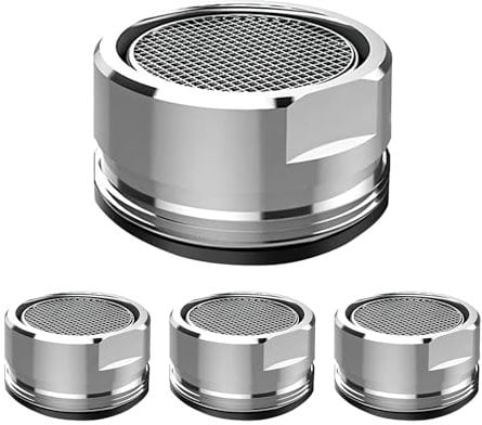 4 Pcs Water Saver Spout Filter, 24mm Tap Aerator Replacement, Faucet Spout Aerator Nozzle, Kitchen Bathroom Sink Faucet Filter Insert, Water Flow Regulator