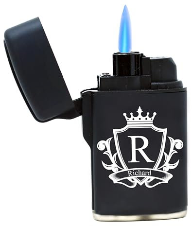 MyPrezzie Personalisiertes Sturmfeuerzeug | Geschenk für Partner mit individuellem Initialen | Nachfüllbar | Personalisierte Geschenke | Geschenke für Männer und Frauen | Geburtstag (Wappen)