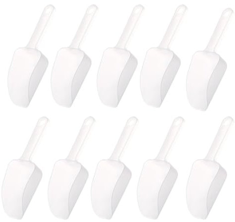 10 Pcs Plastic Ice Scoop Shovel Acrylic Serving Scoops Clear Candy Scoops Kitchen Food Scoop for Flour Dessert Coffee Beans