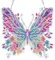 MOGTAA 5D Diamond Painting Anhänger, Bunte Schmetterling Diamond Painting mit Kette Kinder Erwachsene, Tiere Diamant Painting Fensterbilder, Hängende Ornament Set für Wand Und Eingang Decor
