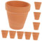 CIMAXIC Lot de 10 Pots De Fleurs en Argile Rouge Drainage Respirant Petits Pots De Fleurs Décoratifs 9 X 9 Cm pour Garçons Et Filles