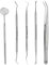 ARSUK Plaque Tartar Remover Teeth Cleaning Kit with Mouth Mirror, Probe and Pick for Teeth, Tooth Repair kit and Stain Remover Tools, Oral Care for Personal Use 4Pcs