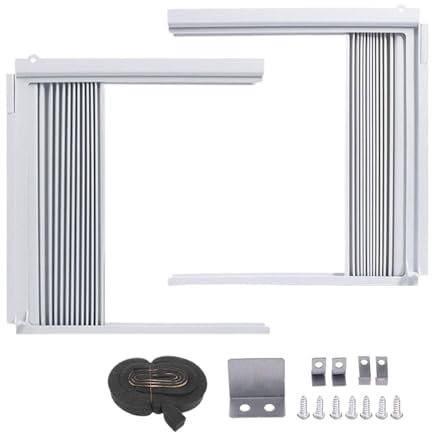 Panneaux Latéraux pour Climatiseur de Fenêtre Avec Cadre, Kit de Joint de Fenêtre pour Climatiseur, Panneaux Latéraux Coulissants, Isolants Et Amovibles Pour Maison, Bureau