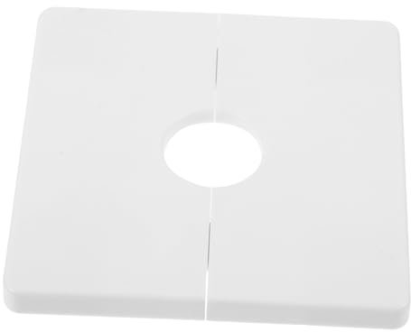 iplusmile couvercle de bride de Plaque conditionnement couvercle de vidange rond Couverture Cache-trou de tuyau Cache-tuyaux décoratif bride de plomberie bride fendue PVC blanche