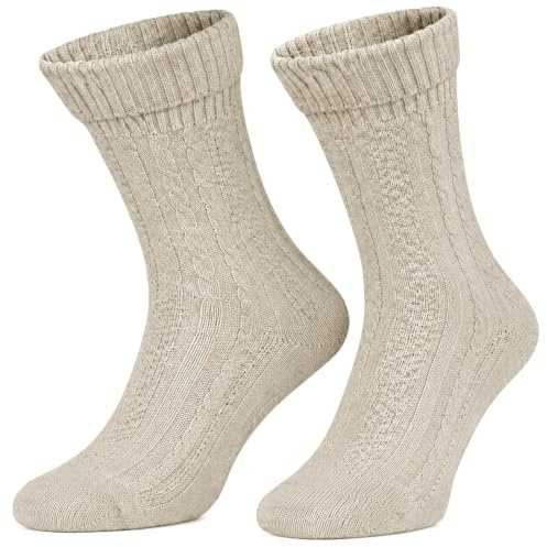 Scinzene Calzini corti da uomo, motivo a treccia tradizionale, con presa comoda, per scarpe da uomo, Oktoberfest, abbigliamento da uomo, traspiranti, 38-45