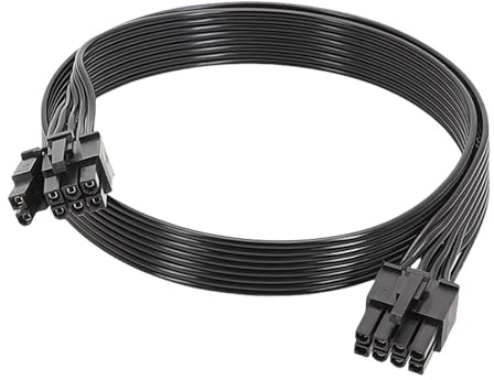 Gissroys 50 cm PCIe GPU Stromkabel 8Pin Bis 6+2 PIN Für Die GPU Stromversorgung Mit U Klemmen VGA Anschlusskabel
