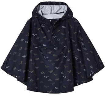 Vertbaudet Jungen Regencape DINOSAURIER indigo-blau 116/128