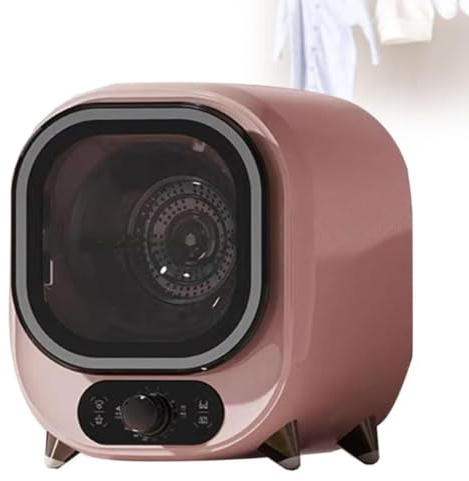 Sèche-linge À Condensation Compact Et Portable, Capacité De 5 Kg, Petit Sèche-Linge À Condensation, Essoreuse Avec Une Capacité De Charge De 0,8 Kg, Pour La Maison(Pink)