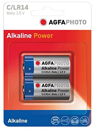 AGFA PHOTO Alkaline C Akku. Blister 2er-Pack.