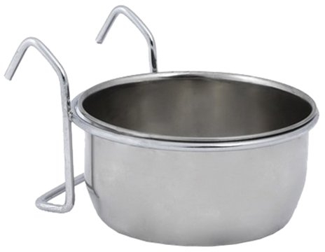 Beeztees 653447 Edelstahlnapf mit Haken, 7 cm, 0,2 l