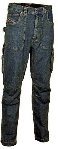 COFRA V152-0-00.Z48 - Pantaloni da Lavoro Barcelona, Taglia 48, Colore: Blu