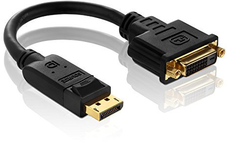 PureLink PI170 Série PureInstall - Adaptateur DisplayPort / DVI Certifié (DisplayPort Prise Mâle vers DVI-D (24+5) Single Link Prise Femelle ; 0.1m)