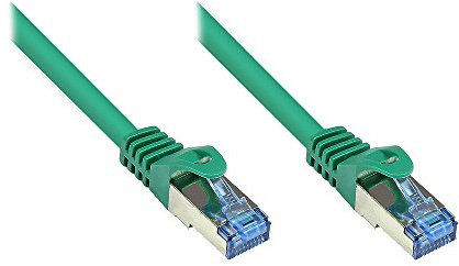 Kabelmeister® Cat.6A Ethernet LAN Patchkabel mit Rastnasenschutz - S/FTP, PiMF, PVC, 500MHz, halogenfrei- 10-Gigabit-fähig - grün, 20m