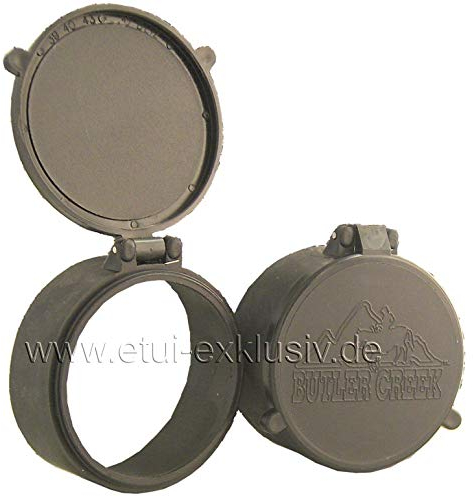 Objektivschutzkappe Zielfernrohr Schutzkappe Butler Creek, Flip Open,OBJ43, Ø 58mm, Leupold 3,5–10x50