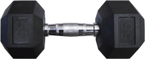 Rage Fitness Unisex-Erwachsene Dumbbell Kurzhantel, Schwarzer Sechskant, 60 LB