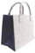 Filztasche Einkaufstasche Tasche Shopper ca. 35 x 20 x 28 cm (Hellgrau-Navy)
