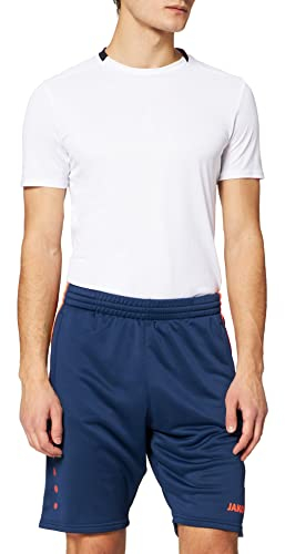 JAKO Herren Trainingsshorts Active, Navy/Flame, XXL