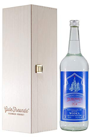 Fjorowka Wodka mit Geschenk-Holzkiste