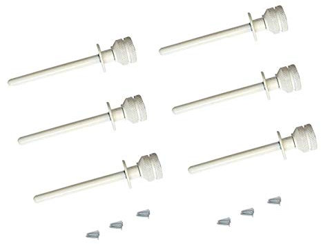 Ferpasa Pasador Seguro corredera/persiana Blanco Pack 6 UDS (Blanco)