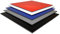plaque aluminium composites Dilite® - 3 mm - Différentes couleurs et découpes, plastique, Noir mat/brillant, 1220 x 745 mm