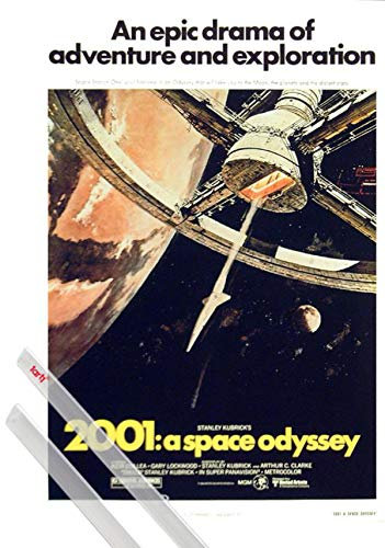 1art1 2001: Odyssee Im Weltraum Plakat | Bild (98x68 cm) US, Style A + EIN Paar Posterleisten, Transparent