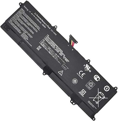 C21-X202 Replacement Laptop Battery for Asus VivoBook S200, S200E X201 X201E X202 X202E S200L Q200E Series 7.4V 38Wh 5136mAh