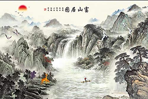 HUOQILIN Flying White Crane Und High Mountain - Puzzles Für Erwachsene 1000-teiliges DIY Puzzle Kinderholzspielzeug