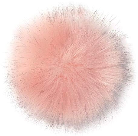KOOSUFA Kunstfell Bommel Pompon Fellbommel für Mützen Beanies Auto Schlüsselanhänger Tasche Deko (Rosa, 9cm)