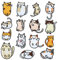 LIHAO Iron On Patches Embroidery Applique Cat Sew On Patches Clothing Embroidery Badge Applique, 15 PCS