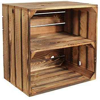 CHICCIE Weinregal Wino aus Holz - Geflammt 1x Regal Holzkiste