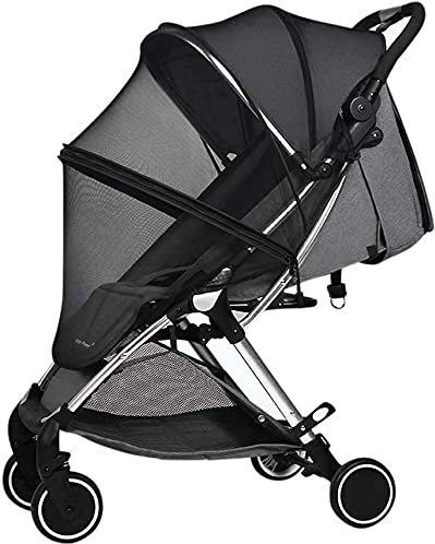 Moustiquaire Poussette Universelle Moustiquaire Nacelle Couffin Couvercle de Protection Anti-Insectes Filet de Landau Fermeture Éclair Confort Respirant Housse de Moustique pour Berceau Siege Auto