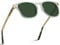 WearMe Pro - Modern Polarized Lens Square Sunglasses for Men and Women, Clear Frame/Smoke Green Lens, One Size